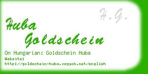 huba goldschein business card